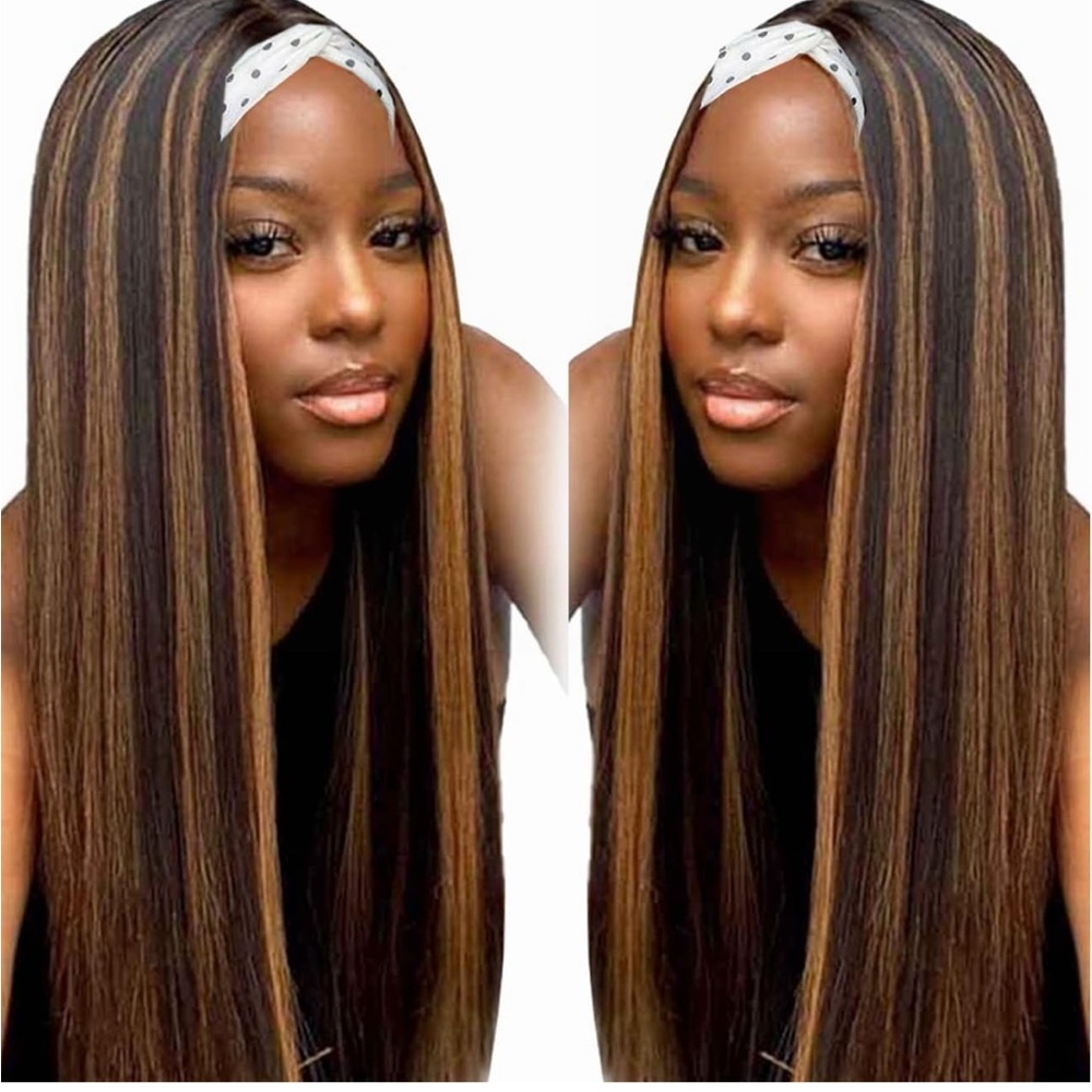 Mix Brown and Blonde Highlighted Wig